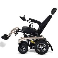 ZXOIHH Intelligent Electric Wheelchair, Electromagnetic Brake Carbon Steel Frame, Four-Wheeled Scooter for The Elderly/Disabled