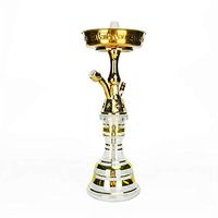 Wholesale Russian Stainless Steel mazaya Chicha shesha Lounge Furniture Gold Glass Shisha Hookah