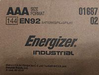 Energizer Industrial EN92 AAA 144 Counts Batteries - Made in The USA