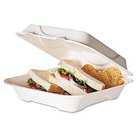 ECOEPHC91 - Sugarcane Compostable Clamshell Food Container