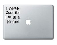 I Solemnly Swear Quote Harry Potter Printed Clear Vinyl Decal Sticker Compatible with Apple MacBook Pro Air 11" 12" 13" 15" All Years Laptop Trackpad Keyboard (13" Macbook (All Models))