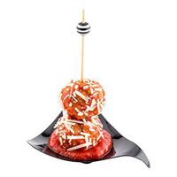 Shooting Star 3-inch Black Plastic Appetizer Plate: Perfect for Cocktail Parties and Catering Events - Disposable and Eco-Friendly Party Plates - 100-CT