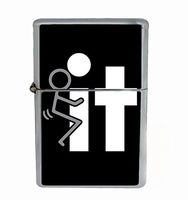 @#$% It Funny Stick Figure Flip Top Oil Cigarette Lighter
