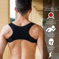 Ugthe Men Women Back Posture Correction Belt Shoulder Corrector Support Brace Therapy