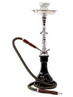BLACK LIGHT new hookah water glass vase set + pipes for shisha narguile smoking