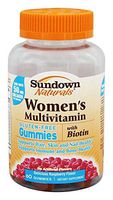 Sundown Naturals Women's Multivitamin with Biotin Gluten-Free Gummies Raspberry Flavor - 60 ct, Pack of 2