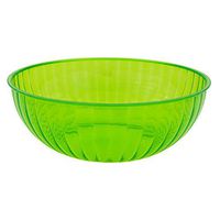 Party Essentials N823413 Hard Plastic 192-Ounce Serving Bowl, Neon Green