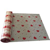 Cutdek 30" x 1500' Heart Cellophane Rolls Valentine Gift Basket Bouquet Flower Shop