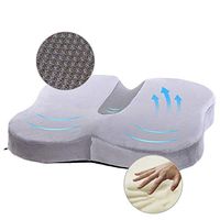 Travel Ease Memory Foam Coccyx Orthopedic Seat Cushion, Seat Cushion for Lower Back Pain and Sciatica Tailbone Pain Relief – Fit for Office Chair, Car Seat, Wheelchair (Grey)