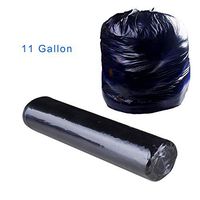 11 Gallon Trash Bags, Kitchen Bathroom Big Garbage Bags 10 Count, black