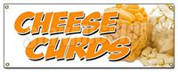 Cheese Curds Banner Sign Wisconsin Poutine Fried Squeaky Southern Fresh