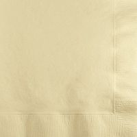 Creative Converting Paper Napkins, 2-Ply Beverage Size, Ivory Color, 200-Count Packages (Pack of 6)
