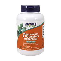 NOW Supplements, Magnesium & Potassium Aspartate with Taurine, 120 Veg Capsules