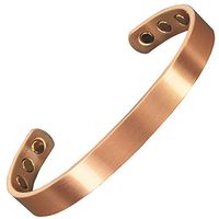 Holistic Magnets Magnetic Bracelet Mens Womens X-Large Copper Bracelet for Arthritis Pain Relief Natural Magnetic Therapy Solid Copper Cuff (CSL)-Classic (XL: Wrist 8-9.5 inch)