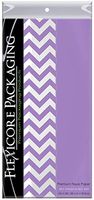 Flexicore Packaging Lilac Purple Gift Wrap Tissue Paper | Size: 15 Inch X 20 Inch | Count: 100 Sheets | Color: Solid Lilac & Chevron