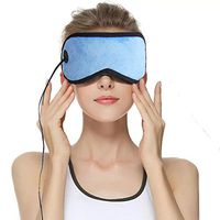 Heated Eye Mask, USB Sleep Mask with Adjustable Temperature and Time Control, 3 Temperatures Control with 6.2 ft USB Cable,Warm Massage to Relieve Dry Eye Syndrome, Eye Stress, Tired Eyes, with Dark