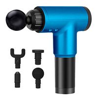 OWIKAR Massager Gun, Deep Tissue Percussion Muscle Massager for Pain Relief, Cordless Rechargeable Massage Device with 4 Massage Head, Enhanced Recovery for Athletes & Percussive Therapy (Blue)