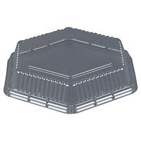 Genpak 94710 Smartset Overcap Hexagon Dome Tray Lid For HX010-3L Serving Platter, 200/CS