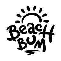 Beach Bum Ocean Vinyl Decal Sticker | Cars Trucks Vans SUVs Walls Cups Laptops | 5.5 Inch | Black | KCD2637B