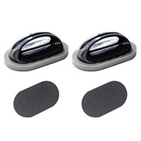 CreazyBee Multi-Function Magic Cleaning Brush Nano Emery Sponge Brush with Handle Kitchen Cleaning Sponge Brush Kitchen Rust Cleaning Tool Household Cleaning Supplies (Black, 2PC)