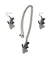 Porter Gallery USA Frozen Snowman Olaf 16" Necklace & Earrings, Gift Boxed