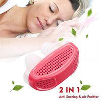 2 in 1 Soft Anti Snoring Device and Air Purifier -Sleep Device Prevent Snoring Clip Breathing Sleep Nose Care Filters- Snoring Solution Nasal Dilator for Breathing (Red) (red)