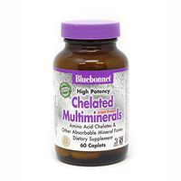 Bluebonnet Nutrition High Potency Chelated Multiminerals (Iron-Free) Caplets, 60 Count