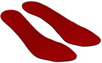SoxsolS Machine Washable Dryer Safe Red Wool Flat Insert for Sockless Shoes for Women