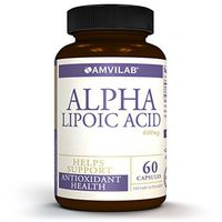 AMVILAB Alpha Lipoic Acid 600mg Supports Healthy Blood Sugar, Weight Management, Nerve Health, Improves Tingling Feet and Regenerate Antioxidants. Pure Non GMO 2 Month Supply