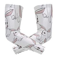 LEVEIS Childish Hare Repeat Arm Sleeves UV Protection for Men Women Sunblock Protective Gloves Running Golf Cycling Driving Long Arm Cover 1 Pair