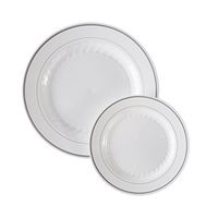 Masterpiece Premium Quality Heavyweight Plastic Plates: 25 Dinner Plates and 25 Salad Plates