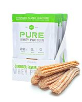 Pure Whey Protein Powder (Cinnamon Churro) by SFH | Best Tasting 100% Grass Fed Whey | All Natural | 100% Non-GMO, No Artificials, Soy Free, Gluten Free (10 Single Serve Pouches)
