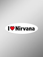 I Love Nirvana Vinyl Decals Stickers (Two Pack) | Cars Trucks Vans Windows Walls Laptop Cups | Printed | 2-5.5 Inch Decals | KCD1432