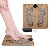 CWWHY Multifunctional Foot Massage Physiotherapy Pad ABS Stimulator Foot Massager Foot Circulator, 20 Kinds of Intensity Relax Stiffness Muscles, Relieve Feet and Legs Pain