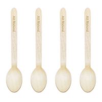 Dress My Cupcake Natural Wood 100-Pack Candy Buffet Spoons DIY Kit, All Natural, Gold