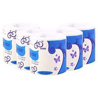 Smooth Soft Professional Toilet Paper- 5 Rolls Toilet Paper Soft Strong 3-Ply Toilet Paper Toilet Tissue Cotton Roll Paper Household Towel Tissue