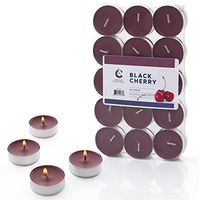 Black Cherry Candle Tealights Scented for Relaxation, Yoga, Meditation 30 Pack Made in USA