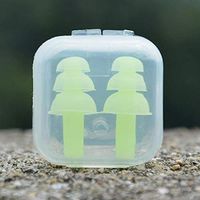 Jenny.Ben 2 Pairs of Boxed Comfortable earplugs Noise Reduction Silicone Soft earplugs Swimming Silicone earplugs Protect Sleep GR