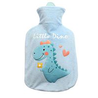 Oldlover✚ Premium Classic Rubber Hot or Cold Water Bottle with Cute Soft Cartoon Animal Cover for Pain Relief 1000ML