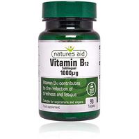 Natures Aid Vitamin B12 1000ug (Sublingual) 90 Tabs - 2 Pack