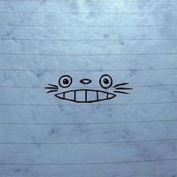 Decal Window Totoro Wall Decor Wall Art Bike Laptop Car Car Adhesive Vinyl Vinyl Ghibli Laputa Jdm Anime Decoration Notebook Auto Art Macbook Helmet Die Cut Black by cybersavs