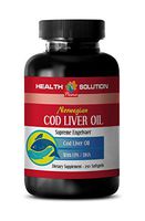 Brain Booster Supplements - Norwegian COD Liver Oil with Vitamins A & D3/EPA & DHA - Fish Oil Omega 3 epa - 1 Bottle 250 Softgels