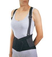 Procare 79-89147 Industrial Back Support with Suspenders, Large, Black