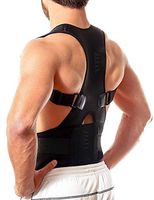 Back Brace, Genkent Magnetic Therapy Posture Corrector,Shoulder Back Support Belt for Men Women Braces & Supports Belt Shoulder Posture - Black (M)