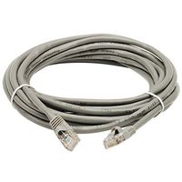 25' FT CAT6 Patch Cord Cable Gray RJ45 23 AWG Copper Male Snagless UTP Network Booted High Performance Data Fast Media 550 MHz CAT6 RJ-45 Category 6 High Speed Ethernet Data Computer Gaming Jumper