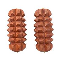 JBS Wooden Ancient Acupressure Spiked Hand Massager Set of 2pcs Cedar Tree Palm Grip
