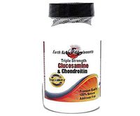 Glucosamine 750mg and Chondroitin 600mg Triple Strength * 100 Caps 100% Natural - by EarhNaturalSupplements