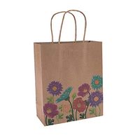 Fun Express - Med Love In Bloom Craft Bags for Wedding - Party Supplies - Bags - Paper Gift W & Handles - Wedding - 12 Pieces