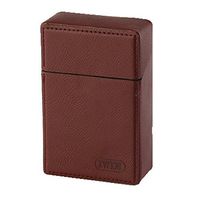 IWIM PU Leather Regular King Size 84mm 84's Cigarette Case - Magnet Lid Unique Luxury Hard Carrying Holder Box Cover Best Blank Solid Color Design for Men and Women Unisex (Wine)