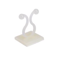 uxcell 50Pcs Self Adhesive Adjustable Wire Cable Tie Sticker Clip Diameter 11.5mm White KL-3